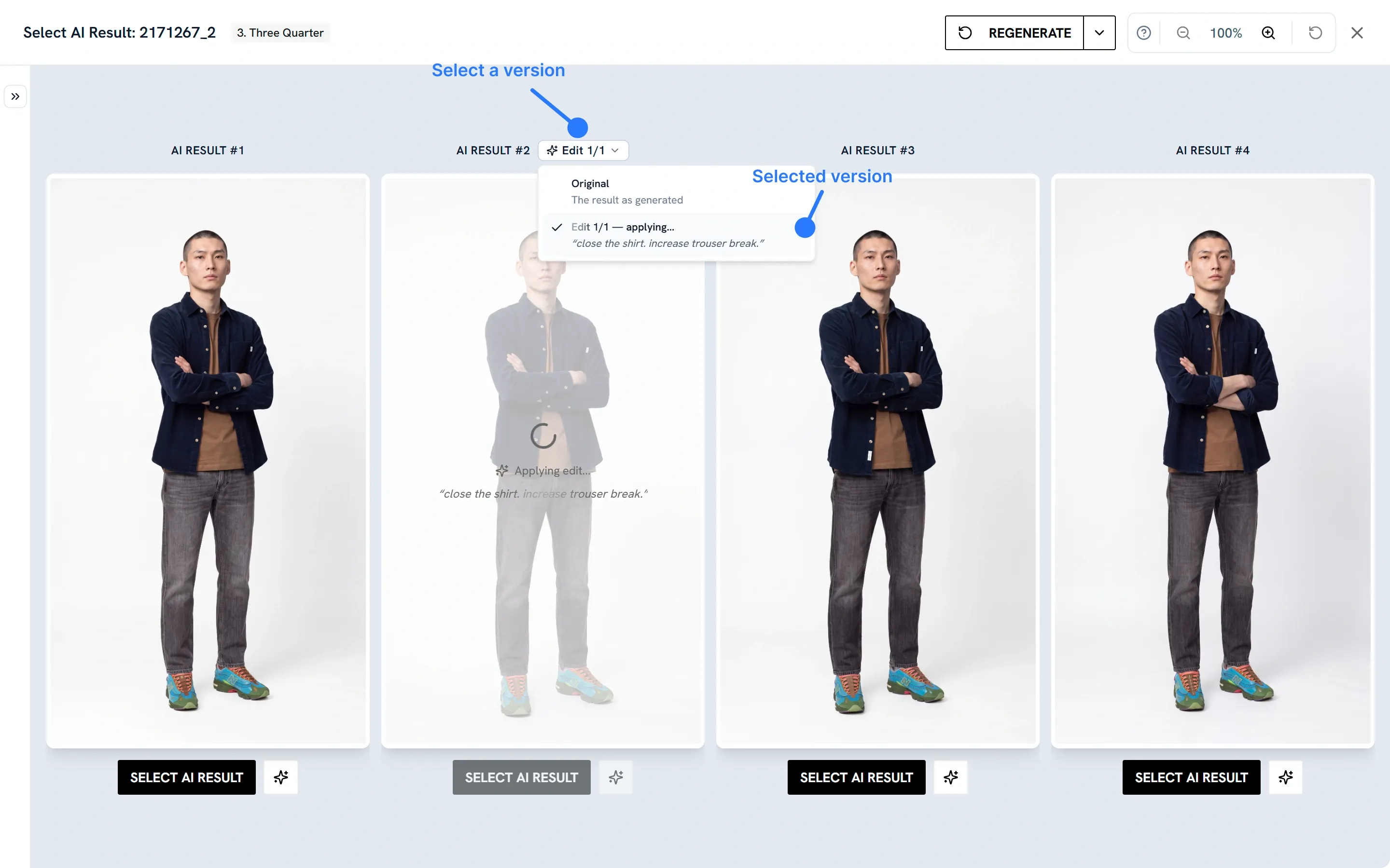 Selecting the right version