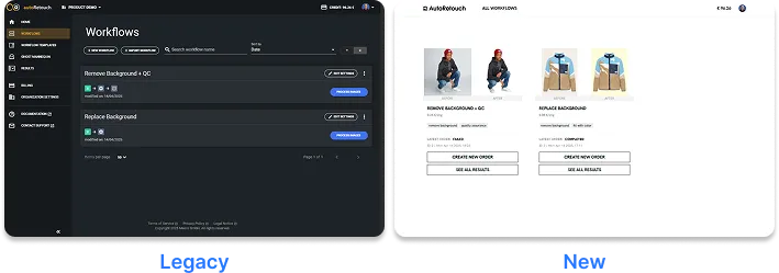 AutoRetouch new interface