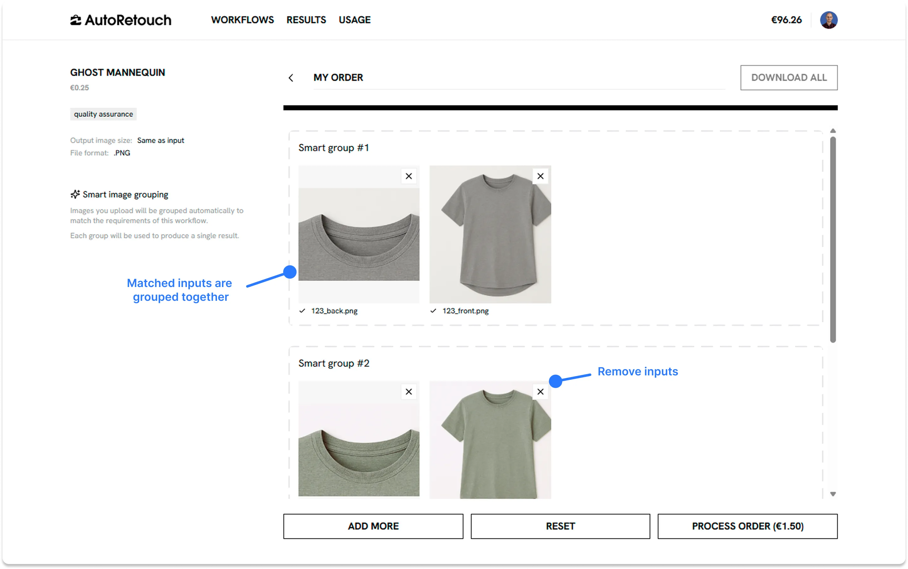 Smart groups interface